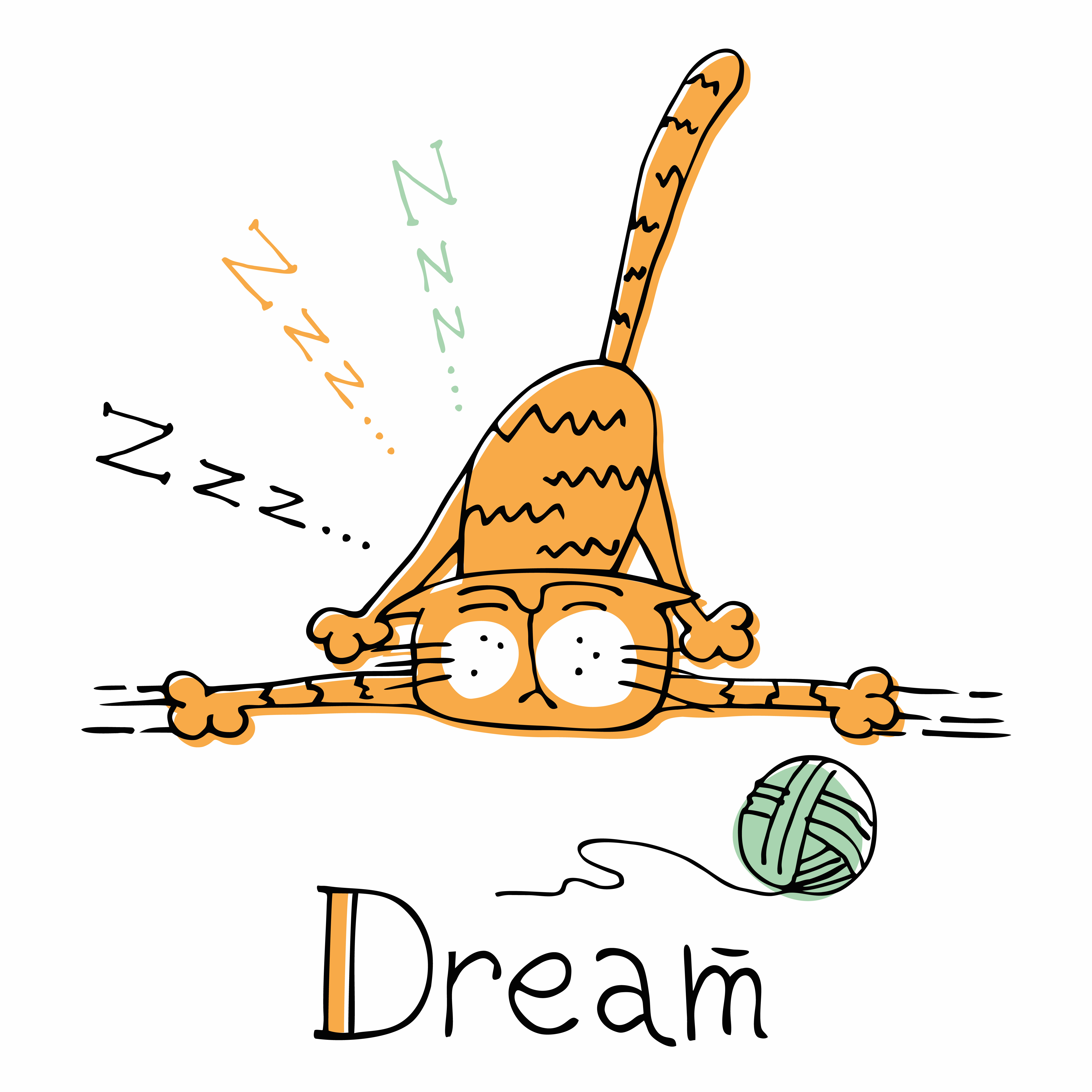 36 best ideas for coloring | Cartoon Kitten Sleeping