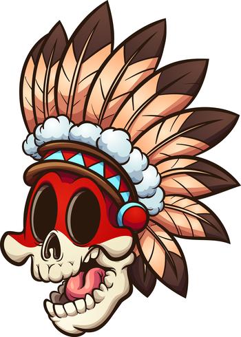 Native American Skull vector