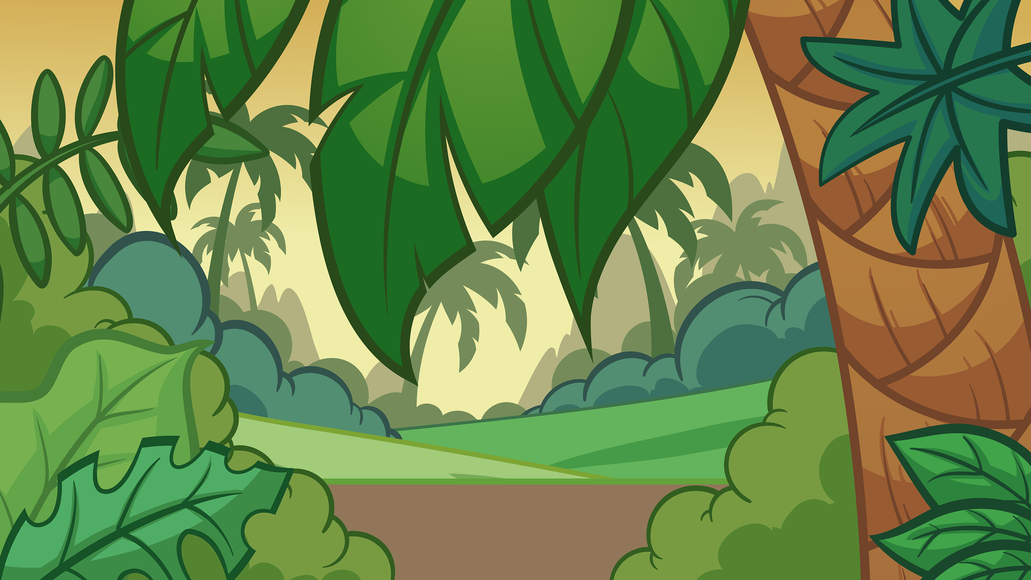 Cartoon Jungle Background 600996 Vector Art at Vecteezy