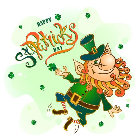 St. Patrick's day.Lettering. Holiday card . Vector illustration.