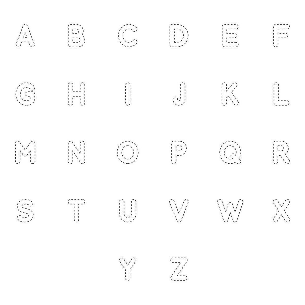 alphabet letters vector