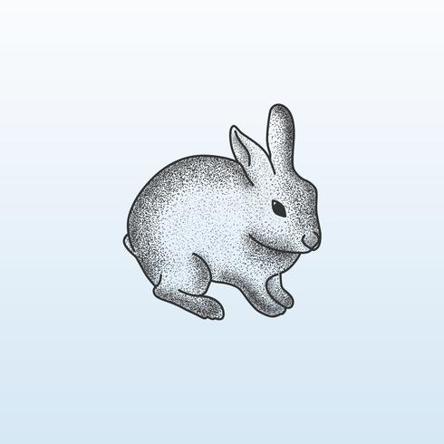 Rabbit Stipple Shading vector