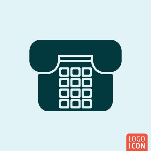 Telephone icon minimal design vector