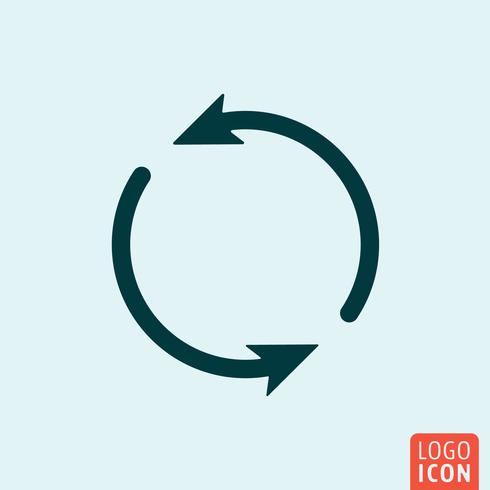 Refresh icon minimal design vector