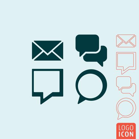 Message icon isolated vector