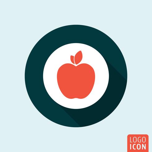 Icono de apple aislado vector