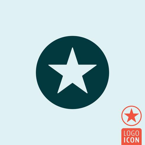 Star circle icon vector