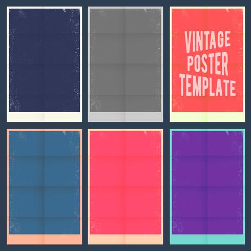 Vintage poster template vector