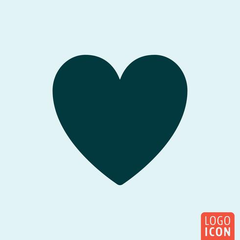 Icono de corazón diseño minimalista vector