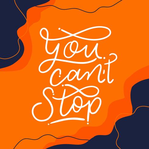 Orange Motivational Lettering About Work Out vector