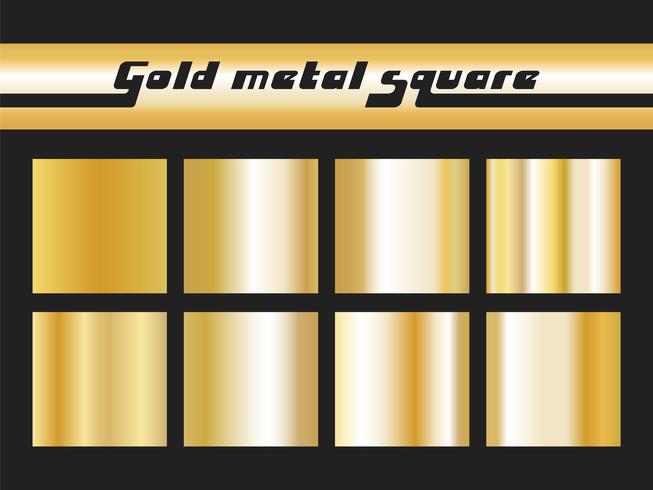 Gold gradient square vector