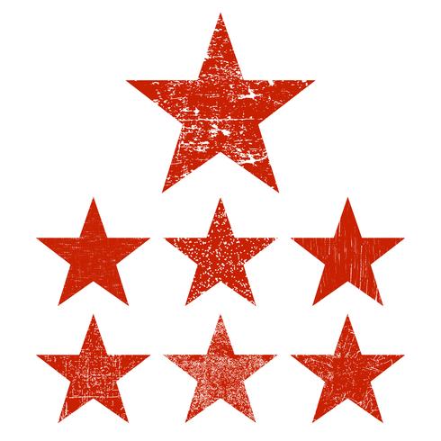 Set grunge star vector