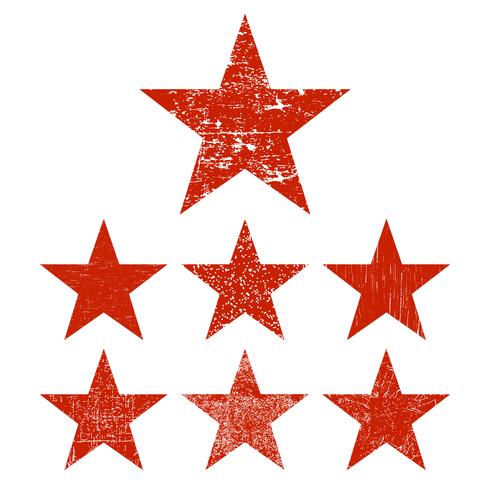 set grunge star vector