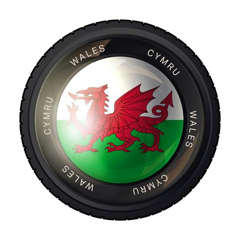 Wales flag icon vector