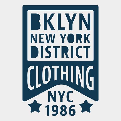 Sello vintage de Brooklyn Nueva York vector