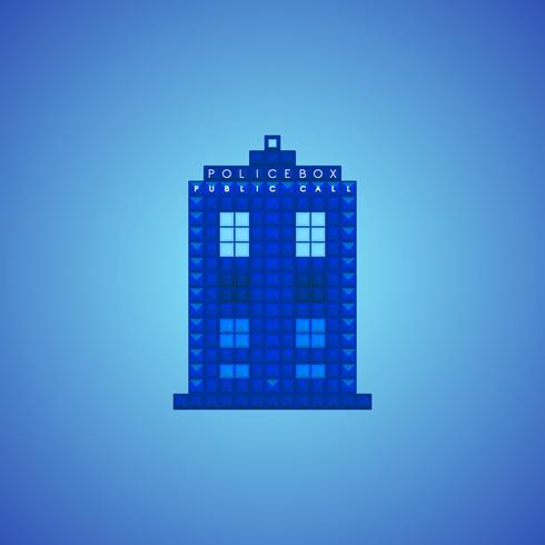 Old police box vector