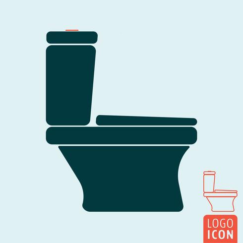 Toilet bowl icon isolated vector