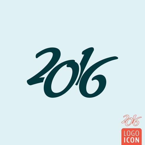 2016 icon isolated vector