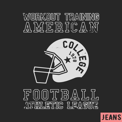 American football vintage stamp vector