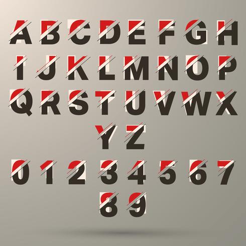 Alphabet font template vector