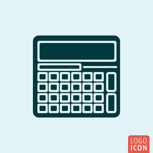 Calculator icon minimal design vector