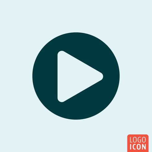 Play button minimal design vector