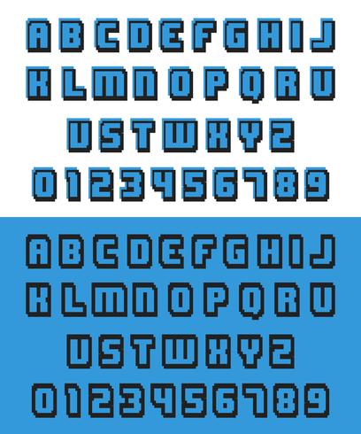 Old video game font vector