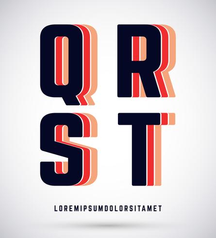 Lettering font template vector