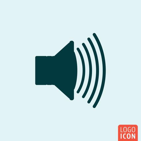 Icono de altavoz diseño minimalista vector