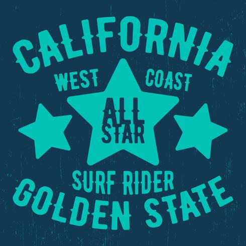 California vintage stamp vector