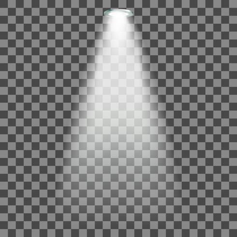 Stage illuminated spotlight vector
