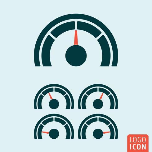 Gauge icon isolated vector