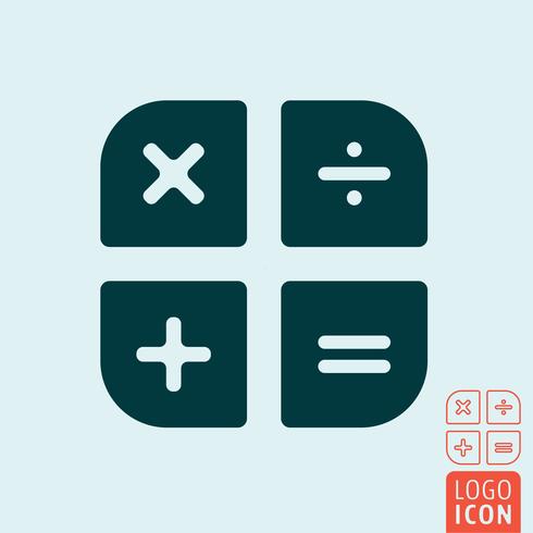 Icono de calculadora aislado vector