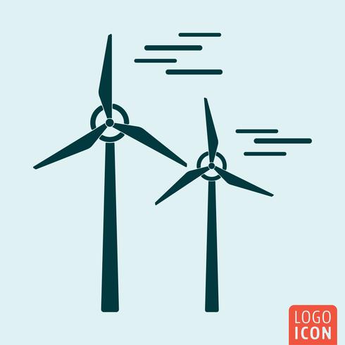 Windmill icon isolated vector