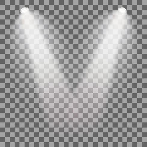 Stage illuminated spotlight vector
