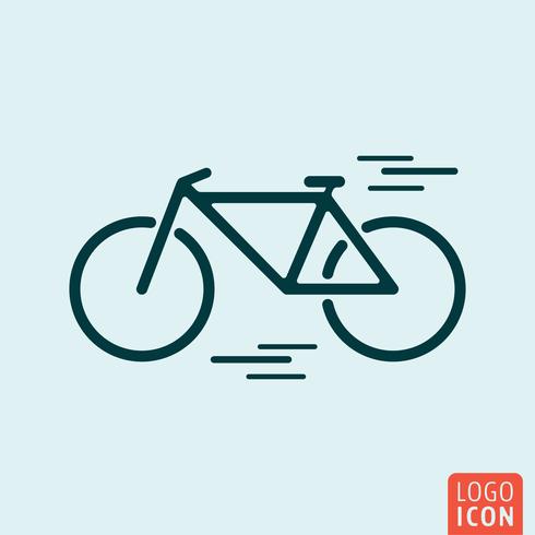 Icono de bicicleta aislado vector