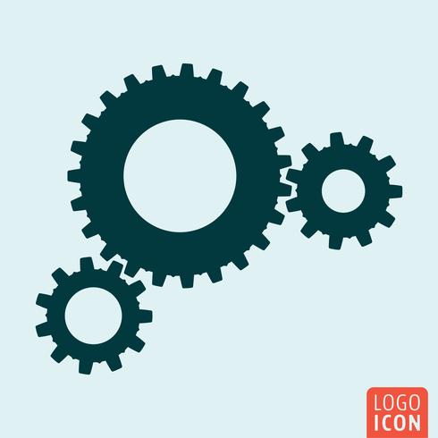 Gears icon isolated vector