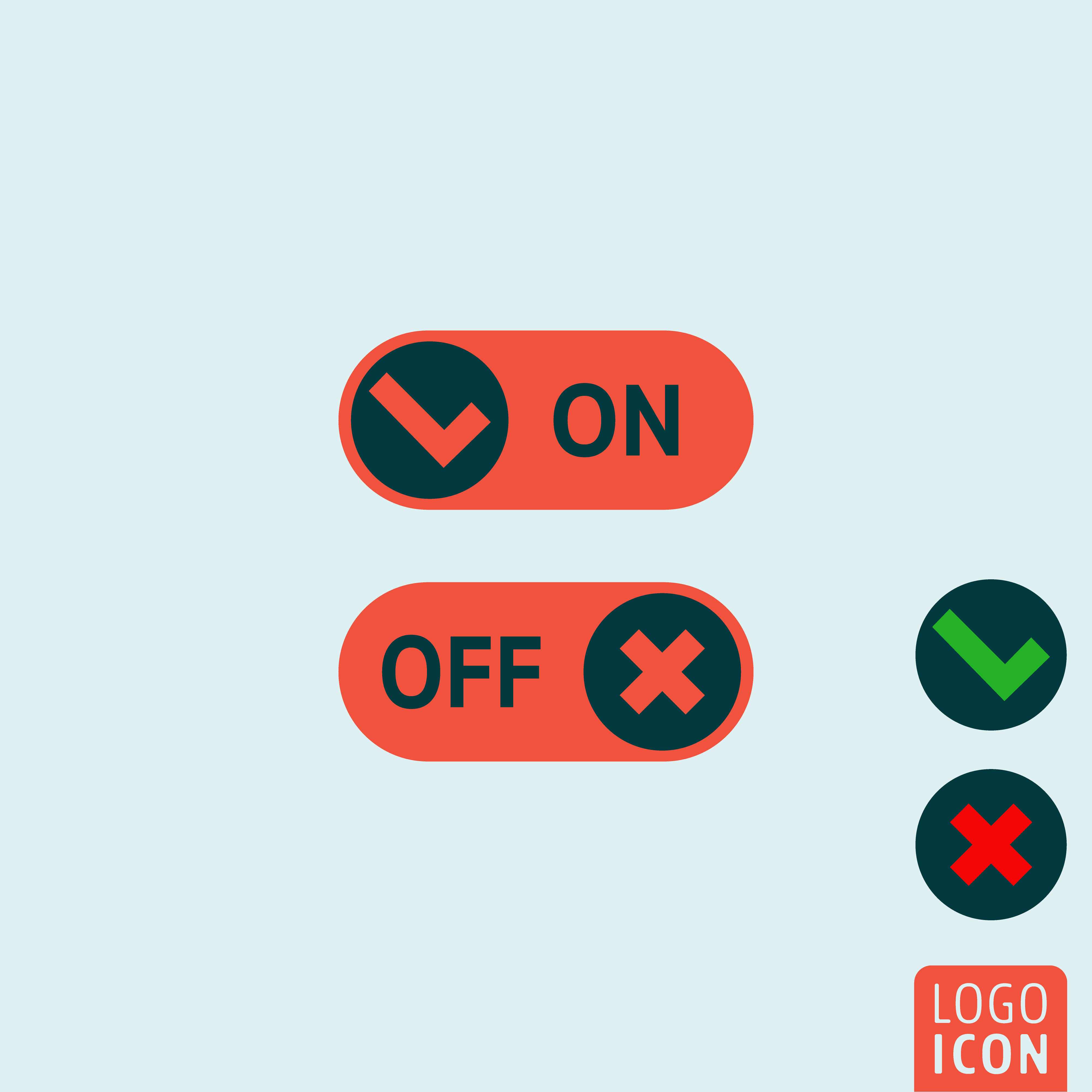 On off buttons 601678 Vector Art at Vecteezy