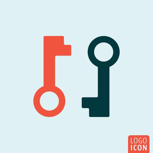 Key icon isolated vector