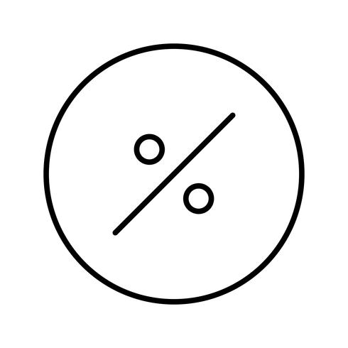 Percentage symbol Beautiful line black icon vector