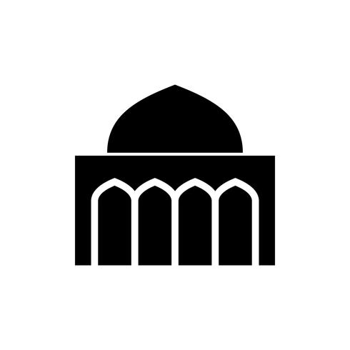 mosque glyph icon. ramadan kareem vector