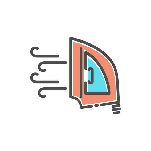 steam iron icon design vector