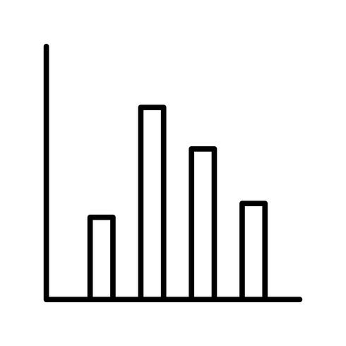 Graph Beautiful line black icon vector