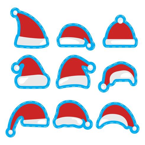 Gorro de navidad santa claus vector