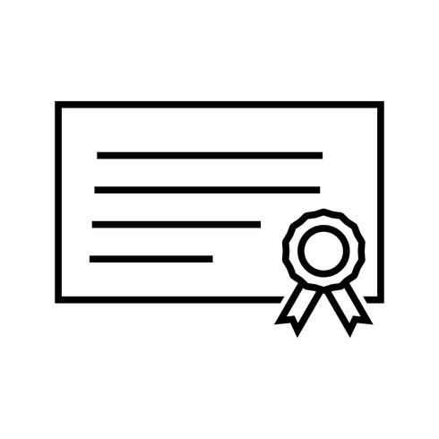 Diploma Line black icon vector