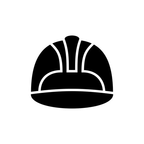 labor safety helmet glyph icon vector