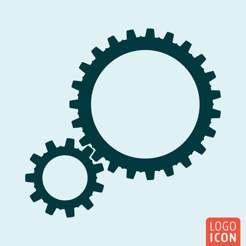 Gears icon isolated vector