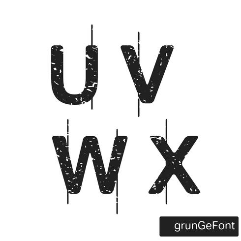 Alphabet grunge font vector