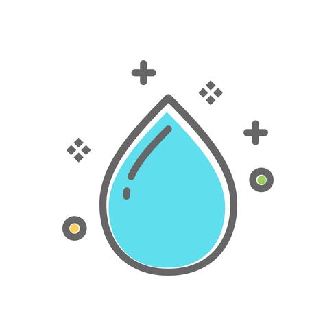 water drop icon for laundry service vector