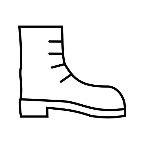 Camping boot Line Black Icon vector